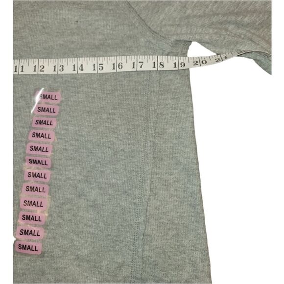 NWT Wildfox Womens Haley Brushed Long Sleeve Top - Heather Grey S - Picture 7 of 12